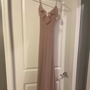 Metropolitan Mauve Ruffled Maxi Dress